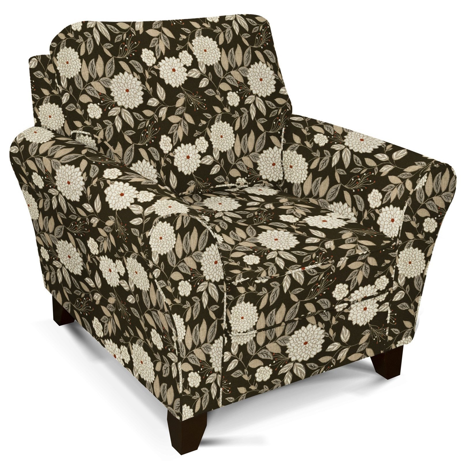 England 3B00 Series 3B04 Transitional Flared Arm Chair with Wooden